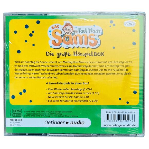 Sams Die Grosse Sams Hörspielbox 6 CD Set Paul Maar Radio Play German SEALED - Picture 2 of 3